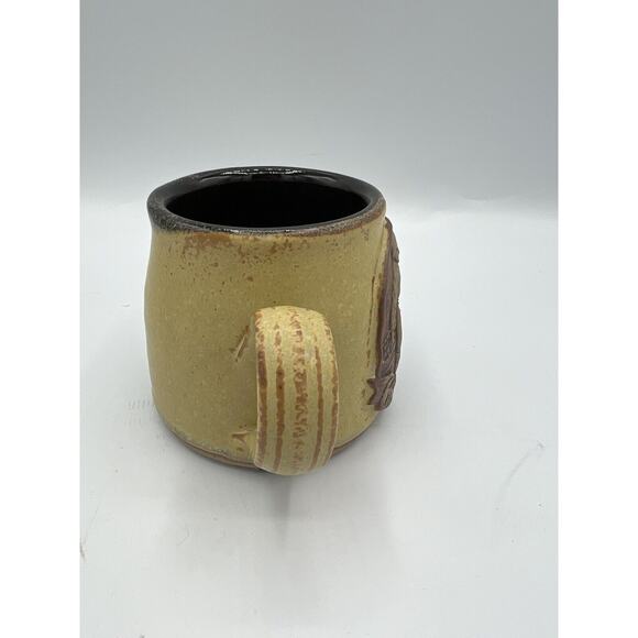 Vintage Coffee Cup Sports Theme Soccer Football Pottery Small 3in - Picture 4 of 8